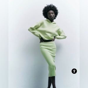 KNIT CROP HOODIE & SKIRT